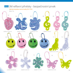 Reflexní přívěsek - smajlík s kovovou sponou - splňuje EN 13356 | EN 17353 Reflexní přívěsek - smajlík s kovovou sponou - splňuje EN 13356 | EN 17353